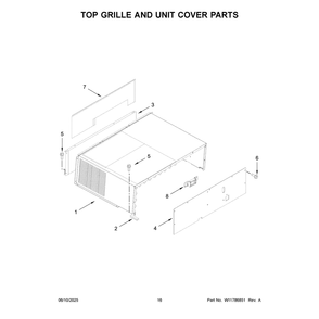 Top Grille And Unit Cover Parts Diagram and Parts List for JB36NXFXRE25  Jenn-Air Refrigerator