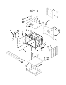 Lower Oven Parts Diagram and Parts List for MEW7627AS02  Maytag Wall Oven