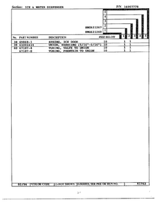 Ice And Water Dispenser Page 3 Diagram and Parts List for 621260  Admiral Refrigerator