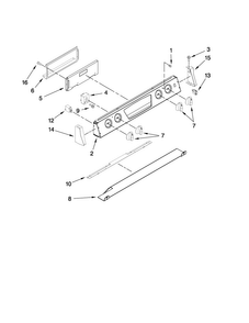 Control Panel Parts Diagram and Parts List for AES3760BCS16  Amana Range