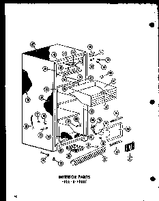 Interior Parts Diagram and Parts List for EU12F P60117-30W Amana Freezer