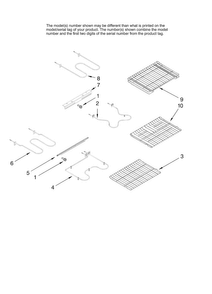 Rack And Element Parts Diagram and Parts List for JER8895BAS10  Jenn-Air Range