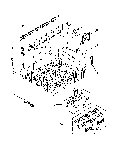 Upper Rack And Track Parts Diagram and Parts List for 66513972K105  Kenmore Dishwasher