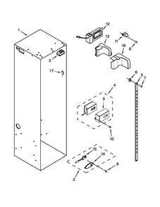 Refrigerator Liner Parts Diagram and Parts List for JS42NXFXDE00  Jenn-Air Refrigerator
