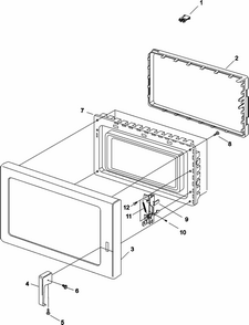 Door Diagram and Parts List for URCS511A-P1330226M  Amana Microwave