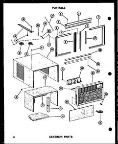 Exterior Parts Diagram and Parts List for 5-SPJM P54360-40R Amana Air Conditioner