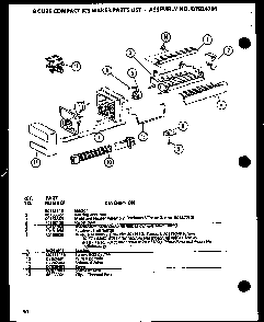 Ice Maker Diagram and Parts List for SZDE20KB-P1117602W  Amana Refrigerator