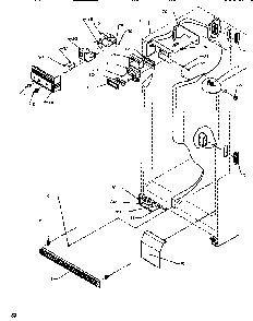 Controls & Cabinet Diagram and Parts List for SXD520SL-P1182401WL  Amana Refrigerator