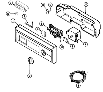 Control Panel Diagram and Parts List for OEMM1-CDU5JV  Crosley Dishwasher