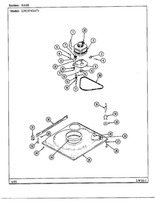 Base Diagram and Parts List for 6743A71  Norge Washer