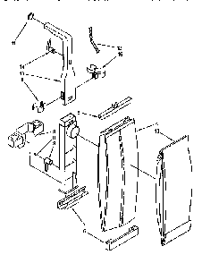Bag Housing And Handle Diagram and Parts List for 1163035590C  Kenmore Upright Vacuum