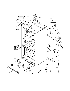 Cabinet parts Diagram and Parts List for 59672383412  Amana Refrigerator