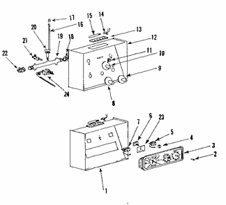 Control Panel Section Diagram and Parts List for 1436806800  Kenmore Range