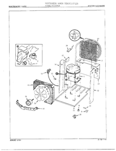 System And Chassis Diagram and Parts List for 933090A  Admiral Dehumidifier