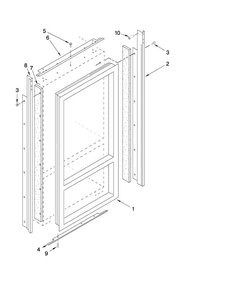 Cabinet And Breaker Trim Parts Diagram and Parts List for JB36NXFXLW03  Jenn-Air Refrigerator