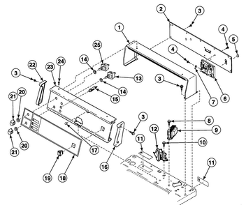 Part Location Diagram of 201577P Maytag Commercial laundry appliance electronic control...