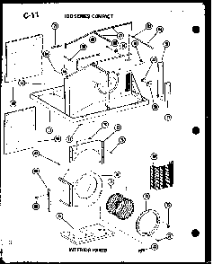 Interior Parts Diagram and Parts List for 11-5J P54336-67R Amana Air Conditioner