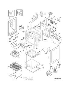 Body Diagram and Parts List for CCRE3870MSC  Crosley Range