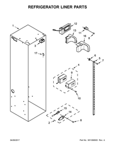Part Location Diagram of W10775705 Whirlpool GUARD