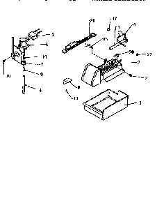 Add On Ice Maker Assembly Diagram and Parts List for TG18S3L-P1194601W  Amana Refrigerator