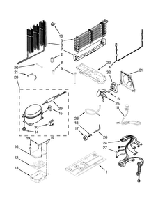 Unit Parts Diagram and Parts List for MFB2055YEB01  Maytag Refrigerator