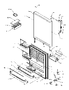 Refrigerator Door Assembly Diagram and Parts List for TR22S4-P1196201WL  Amana Refrigerator