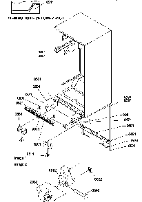 Ladders, Lower Cabinet And Rollers Diagram and Parts List for TM18VW-P1305902WW  Amana Refrigerator