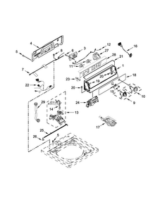 Controls And Water Inlet Parts Diagram and Parts List for MVW18MNAGW0  Maytag Washer