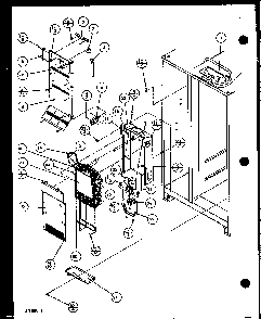 Evaporator And Air Handling Diagram and Parts List for SZD20MPL-P1120204WL  Amana Refrigerator