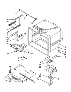Freezer Liner Parts Diagram and Parts List for MFF2558VEB6  Maytag Refrigerator