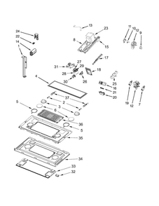 Interior And Ventilation Parts Diagram and Parts List for JMV8208CS0  Jenn-Air Microwave