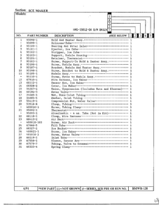 Ice Maker Page 2 Diagram and Parts List for 19812-0A  Admiral Refrigerator