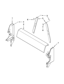 Backguard Parts Diagram and Parts List for AGP200VDW1  Amana Range