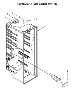Refrigerator Liner Parts Diagram and Parts List for 5GRS315NHM00  Maytag Refrigerator