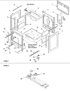 Cabinet Diagram and Parts List for ACF4265AW0-PACF4265AW1  Amana Range