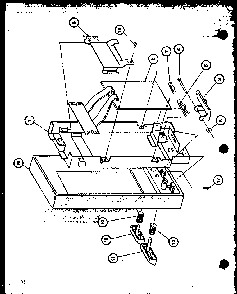 Control Panel Diagram and Parts List for ML-40 P76804-2M Amana Microwave