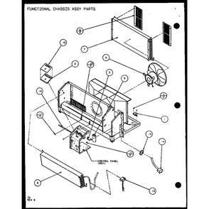 Functional Chassis Assy Parts 4 Diagram and Parts List for PTC12400EC P9872415R Amana Air Conditioner
