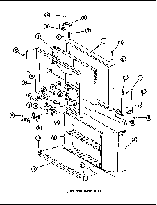 Upper Door Parts Diagram and Parts List for TM14F-P75658-2W  Amana Refrigerator