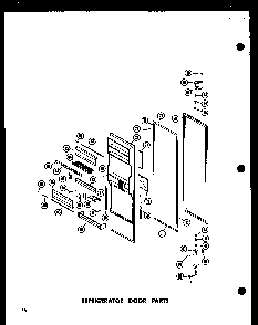 Refrigerator Door Parts Diagram and Parts List for SRN22G-A-P60201-17WA  Amana Refrigerator
