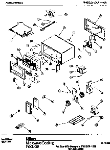 Microwave Parts Diagram and Parts List for 1110A  Amana Microwave