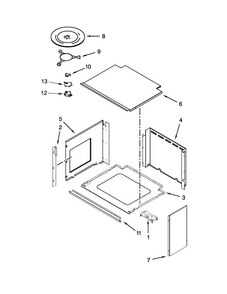 Top Support And Turntable Parts Diagram and Parts List for JMW2330WS02  Jenn-Air Microwave