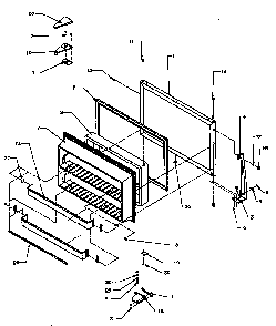 Freezer Door Diagram and Parts List for TS18R2G-P1181803WG  Amana Refrigerator