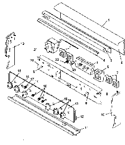 Backguard Parts Diagram and Parts List for ART6100E P1142685NE Amana Range
