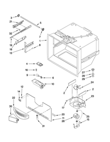 Freezer Liner Parts Diagram and Parts List for JFC2290VPR0  Jenn-Air Refrigerator