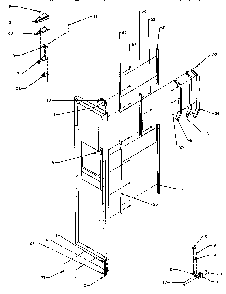 Freezer Door Hinge And Trim Parts Diagram and Parts List for SPD25QA3W-P1181321WW  Amana Refrigerator