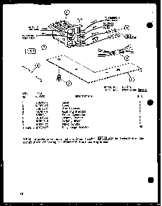 Relay Diagram and Parts List for RC-14S P72649-1M Amana Microwave