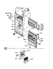 Door, Hinges And Accessories Diagram and Parts List for THI18TW-P1302401WW  Amana Refrigerator