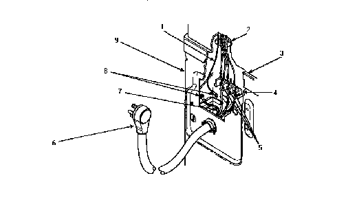 Power Cord Diagram and Parts List for CE8507W P1163609WW Amana Dryer