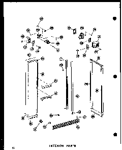 Interior Parts Diagram and Parts List for SDI22N-P60201-65W  Amana Refrigerator