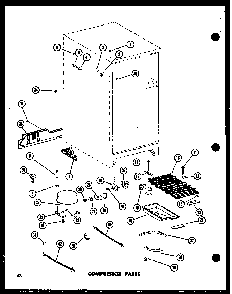 Compressor Parts Diagram and Parts List for TC18E-L-P74660-14WL  Amana Refrigerator